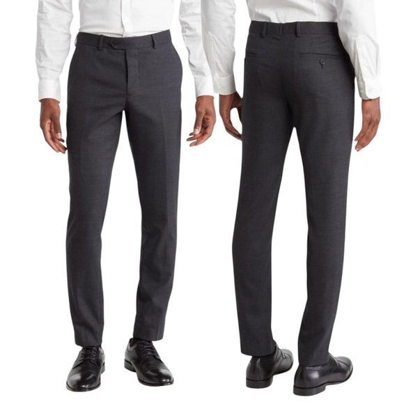 🌻NEW w.tags Original Penguin OSMANS Charcoal Gray Wool Trousers Size Size 40X34 - Picture 1 of 11